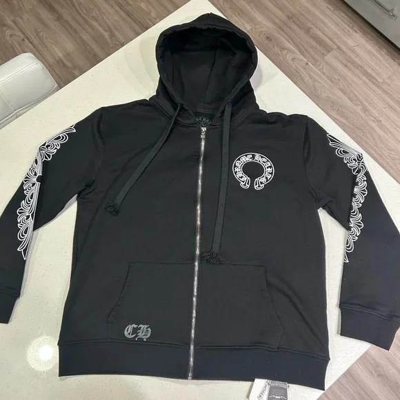 Chrome Hearts Black Zip Up Sweater - Picture 2 of 2